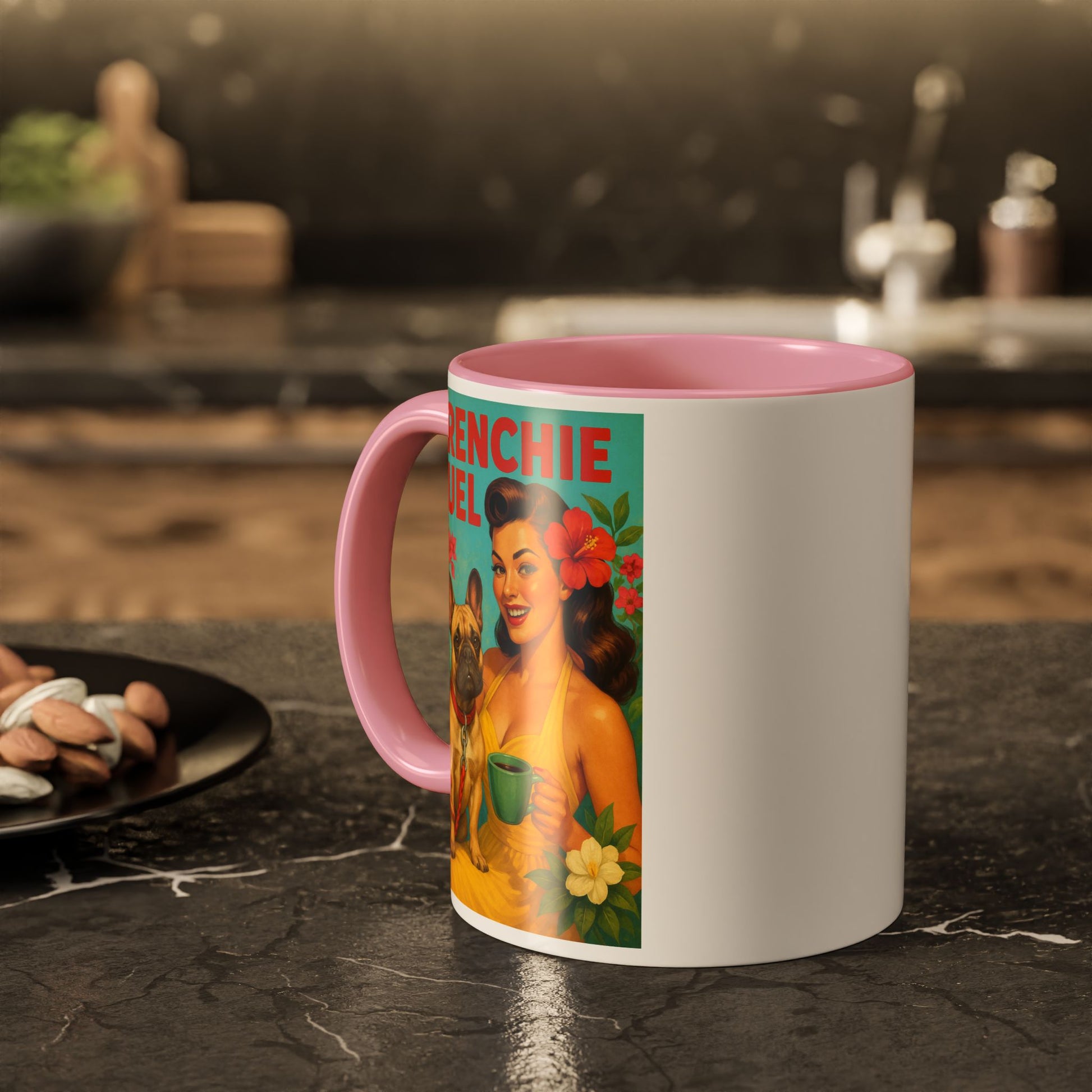 Vibrant Vintage Mug Collection, Colorful Coffee Cups, Gift for Dog Lovers, Kitchen Decor, Retro Art Mugs