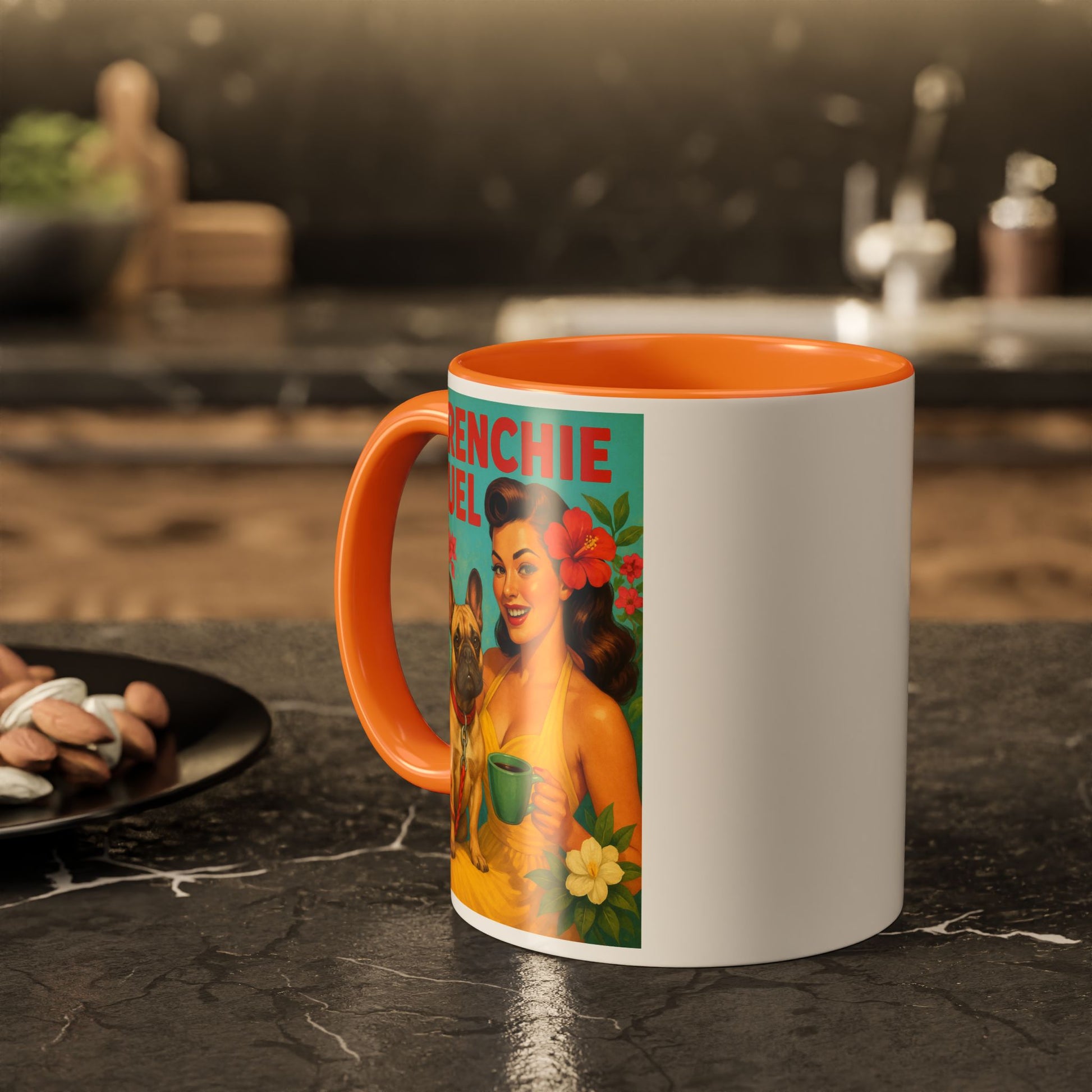 Vibrant Vintage Mug Collection, Colorful Coffee Cups, Gift for Dog Lovers, Kitchen Decor, Retro Art Mugs