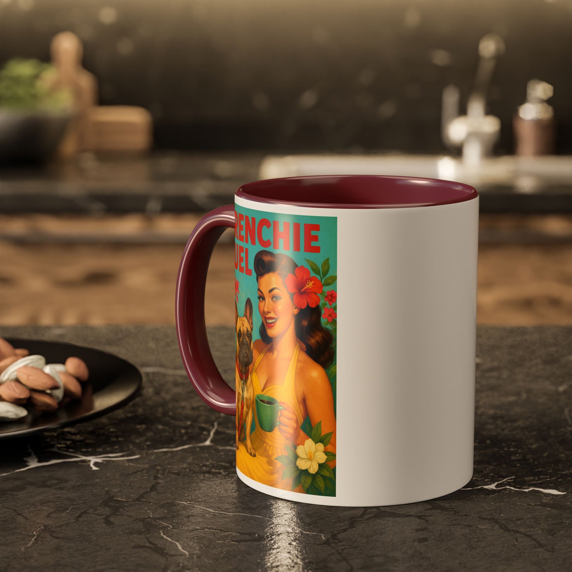 Vibrant Vintage Mug Collection, Colorful Coffee Cups, Gift for Dog Lovers, Kitchen Decor, Retro Art Mugs