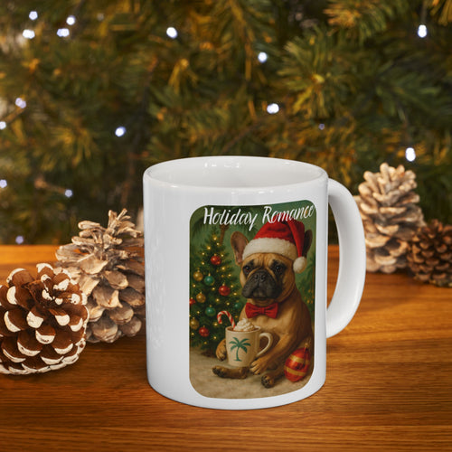 Festive Ceramic Coffee Mug - Holiday Cheer Design, Christmas Gift, Cozy Winter Beverage, Homemade Cocoa Mug, Unique Holiday Decor