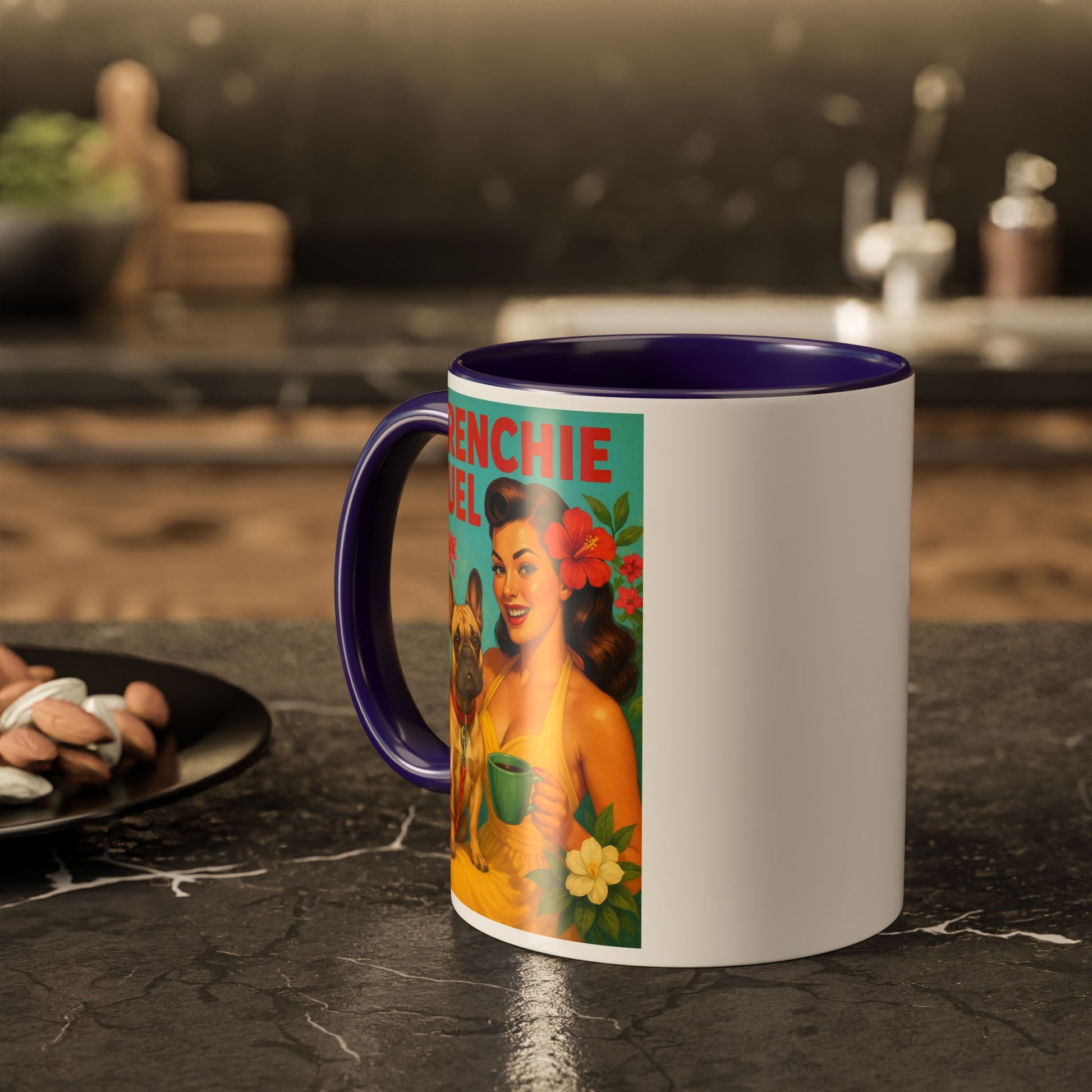 Vibrant Vintage Mug Collection, Colorful Coffee Cups, Gift for Dog Lovers, Kitchen Decor, Retro Art Mugs