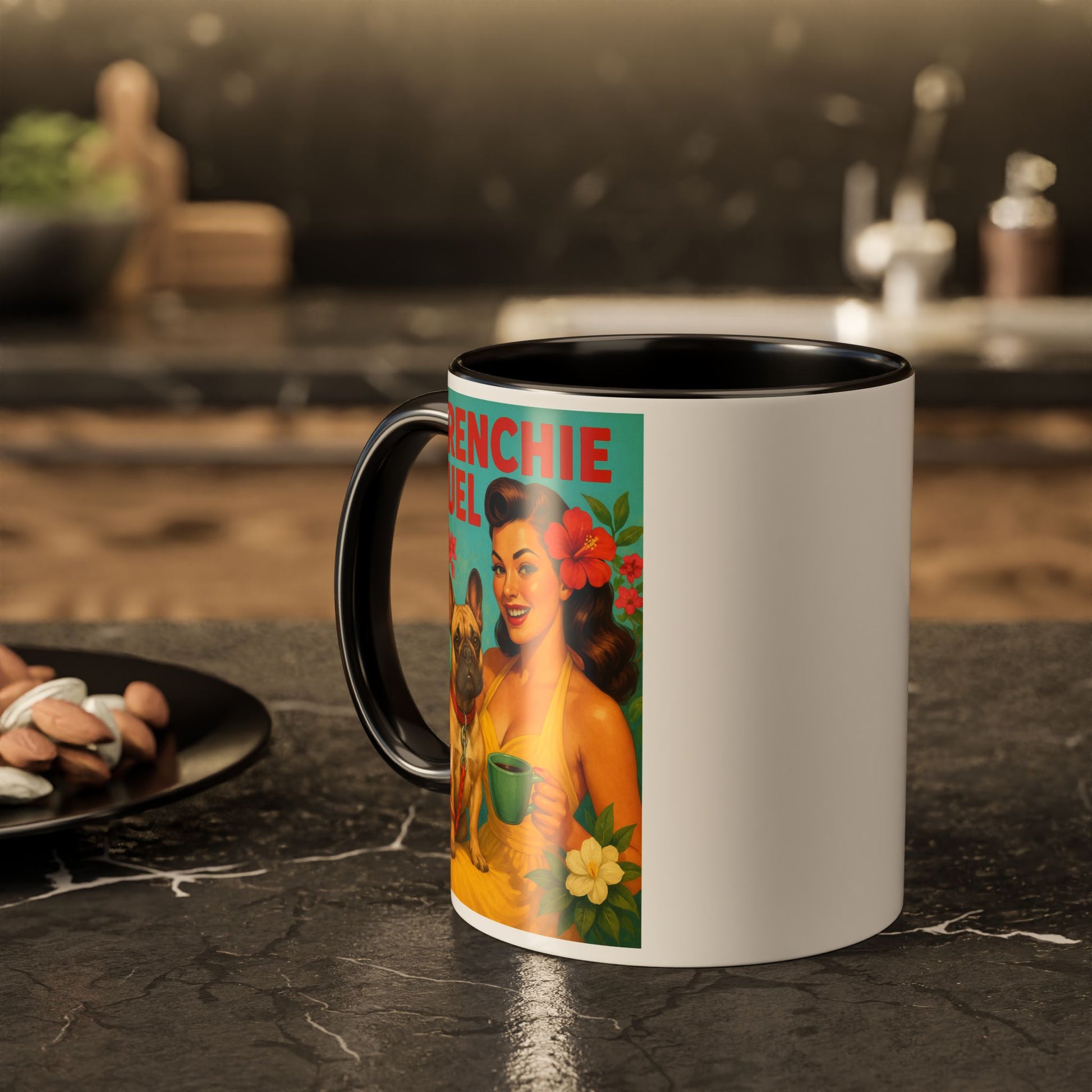 Vibrant Vintage Mug Collection, Colorful Coffee Cups, Gift for Dog Lovers, Kitchen Decor, Retro Art Mugs