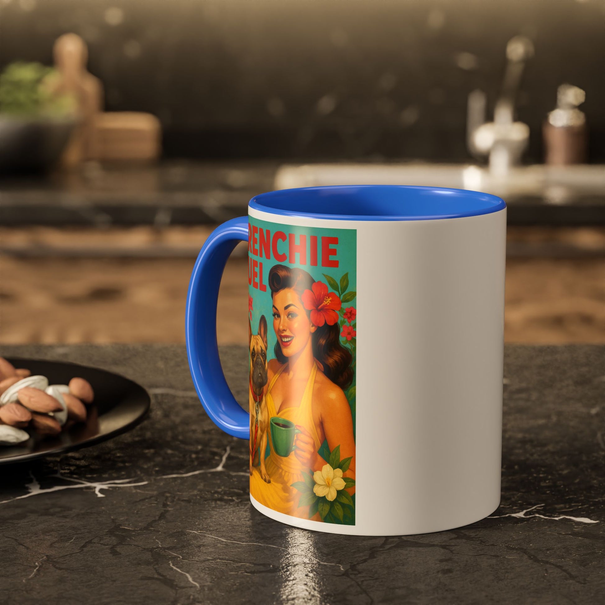 Vibrant Vintage Mug Collection, Colorful Coffee Cups, Gift for Dog Lovers, Kitchen Decor, Retro Art Mugs